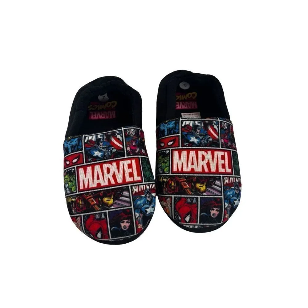Marvel comics slippers size 2 big kids